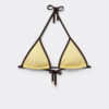 Triangel bikinitops met tweekleurige bies