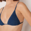 Triangel bikinitops met uitneembare vulling en gekreukelde golven