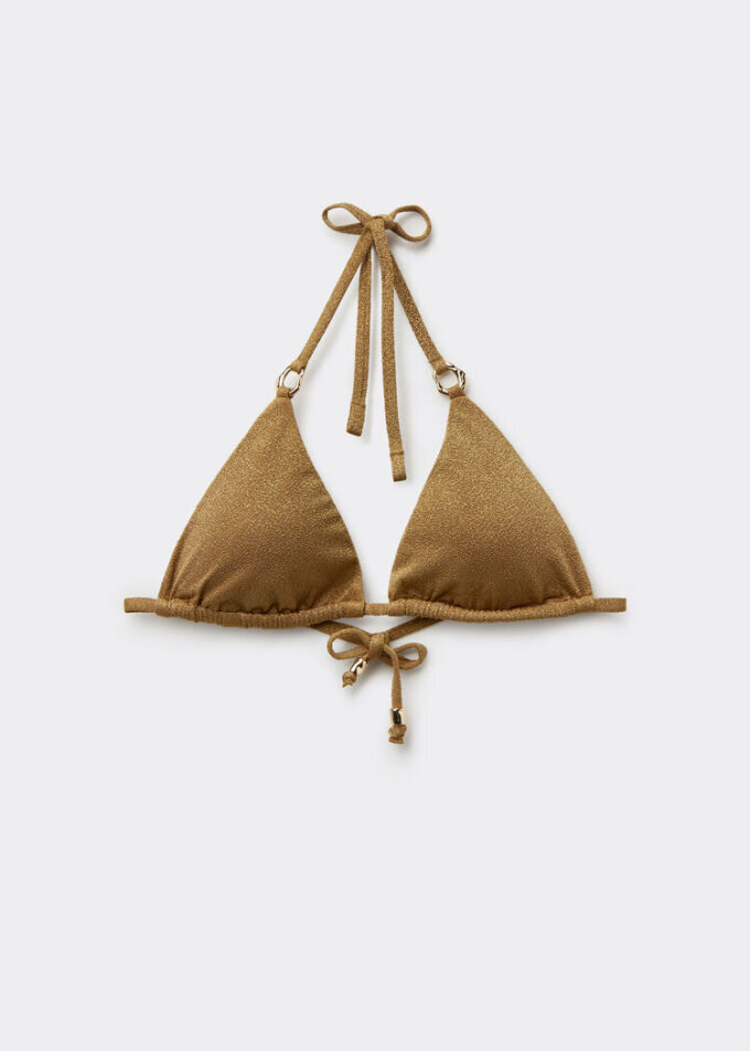 Triangel bikinitops met verfijnde glans