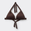 Triangel bikinitops met vulling en tweekleurig borduursel