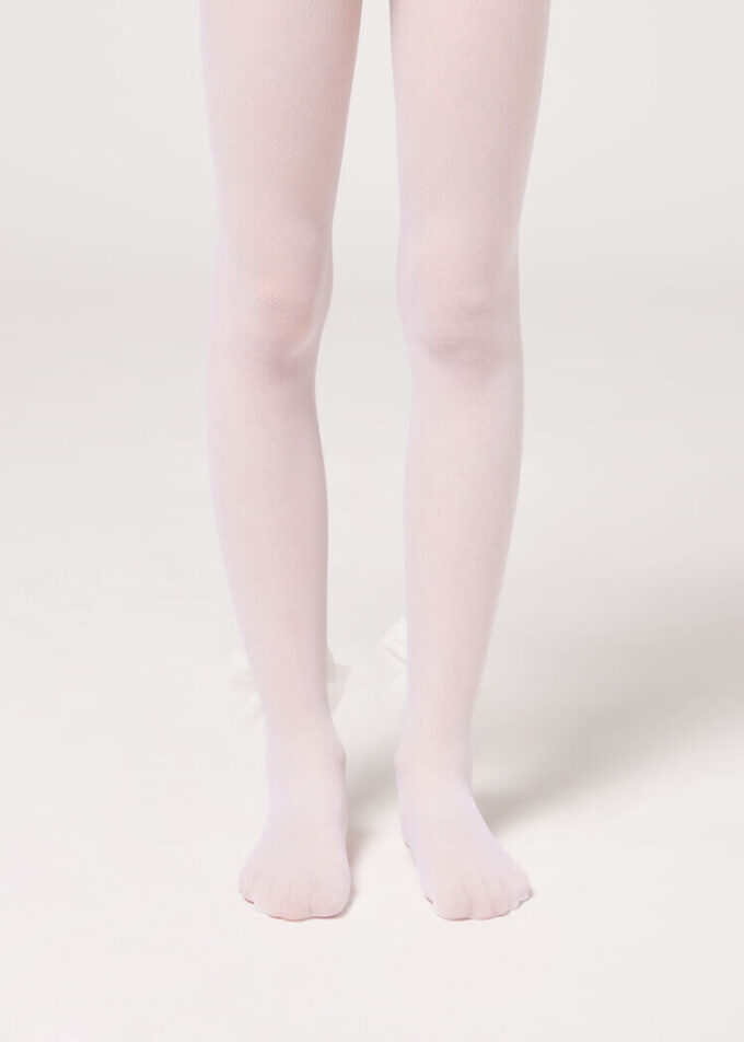 Tulepanty voor meisjes van 30 denier met strik