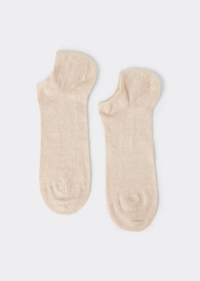 Unisex katoenen en linnen onzichtbare sokken