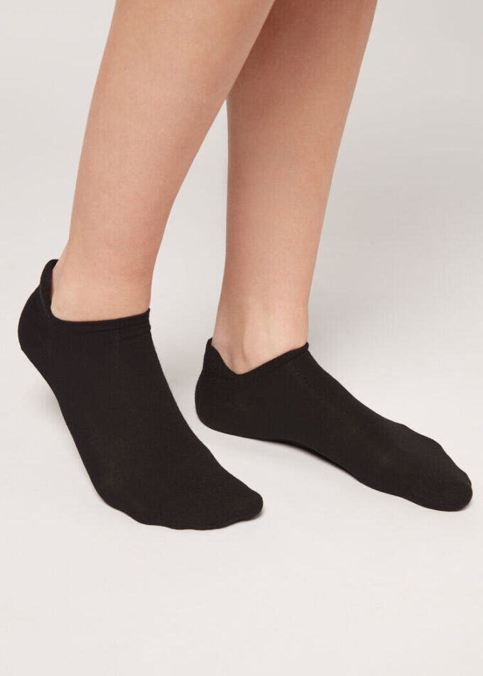 Unisex katoenen onzichtbare sokken met tong aan de achterkant