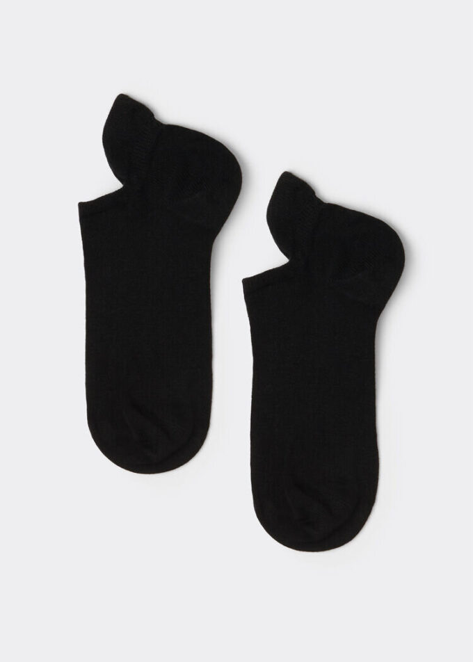 Unisex katoenen onzichtbare sokken met tong aan de achterkant